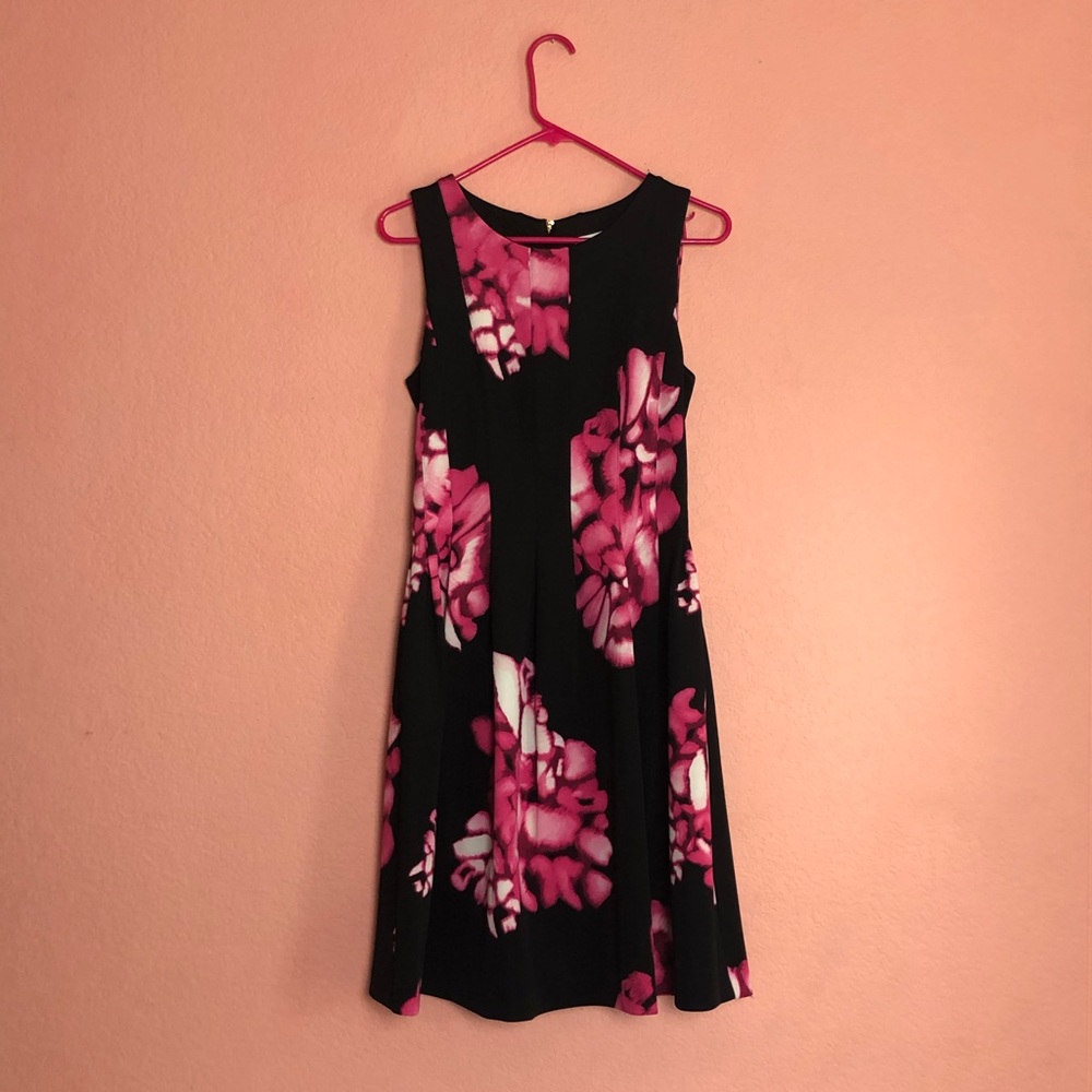 Calvin Klein pink and black dress